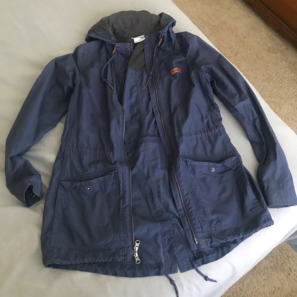 Cute, Lightweight, Navy, Fall, Anorak Rainjacket